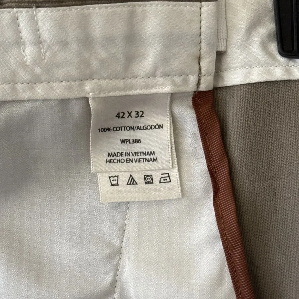 Haggar Corduroy Pants Mens 40x31 (Tag 42) Tan Expandable Waist WPL 386 - Picture 11 of 12